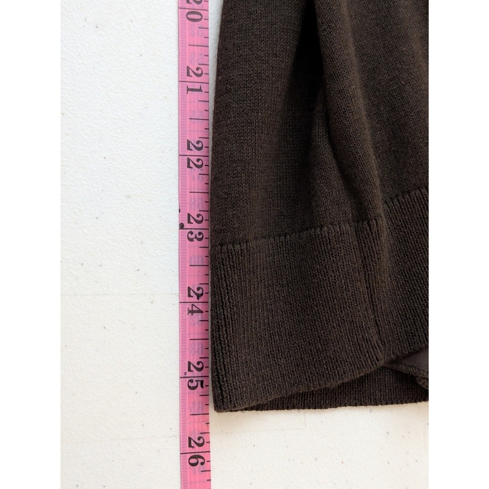 DG2 by Diane Gilman Chiffon Button Back Sweater XS Brown Mixed Media‎ Knit Top - Picture 10 of 14